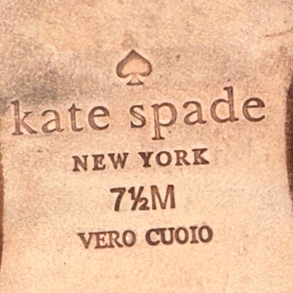 KATE SPADE Carmila Gold Oxford Leather Shoes Size 7 1/2M - Picture 7 of 7